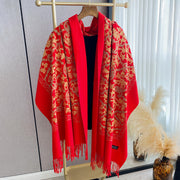 cashew flower jacquard scarf, view 4 - MRSLM