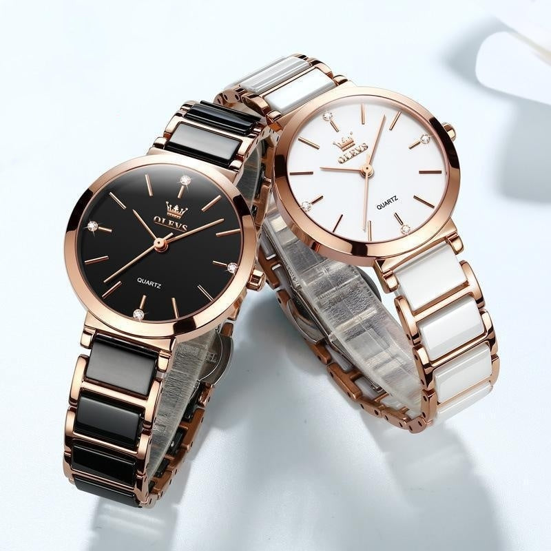 women's rose gold quartz watch, view 6 - MRSLM