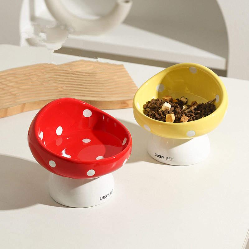 mushroom-shaped ceramic pet bowl - MRSLM