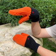 unisex knitted wool mittens, view 3 - MRSLM