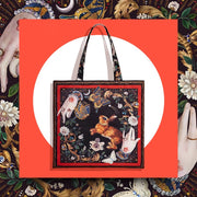 animal print canvas tote bag, view 6 - MRSLM