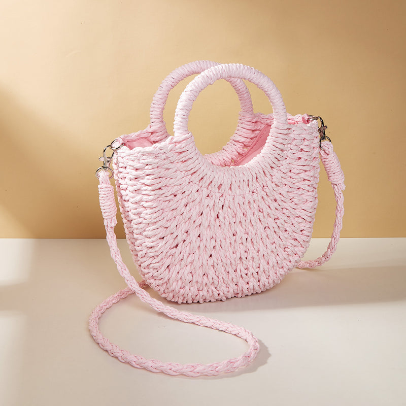 straw crossbody bag, view 7 - MRSLM