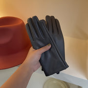 Five finger PU leather gloves, view 6 - MRSLM