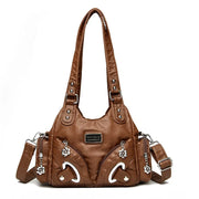 soft leather crossbody tote bag, view 2 - MRSLM