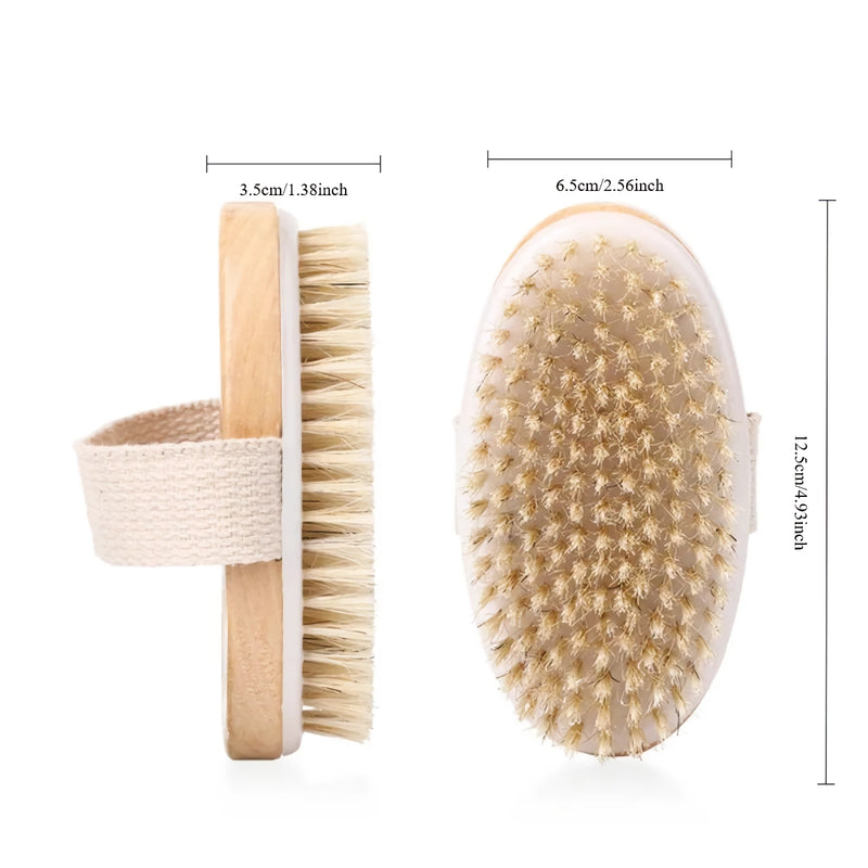 natural bristle wooden bath brush, view 8 - MRSLM