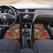 rose-blush floral car floor mats set, view 3 - MRSLM