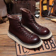 men's cow leather ankle boots, view 3 - MRSLM