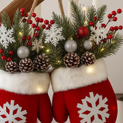 Christmas mitten door wreath, view 3 - MRSLM