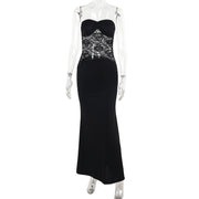 black lace tube top dress, view 6 - MRSLM