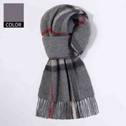 Men's plaid wool scarf, view 23 - MRSLM