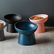 elevated ceramic pet bowl, view 11 - MRSLM
