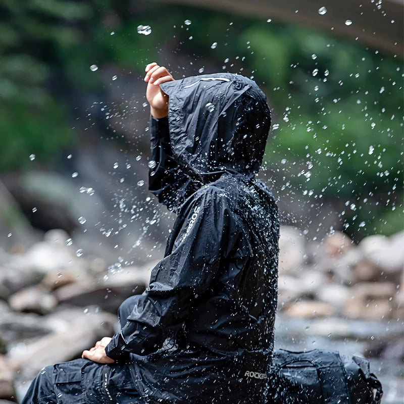 men's waterproof hooded cycling jacket, view 3 - MRSLM