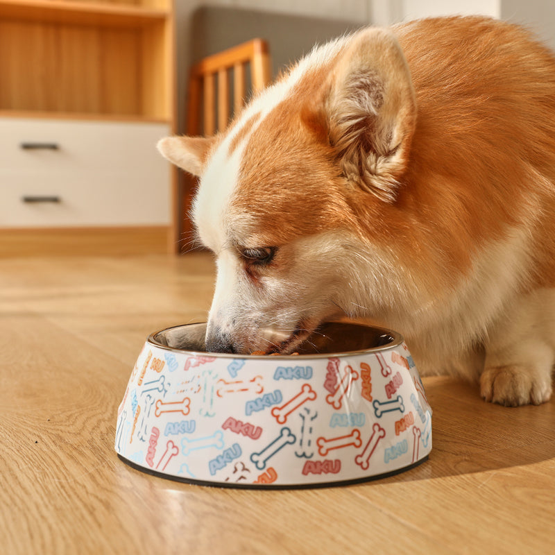 anti-tipping stainless steel pet bowl, view 5 - MRSLM