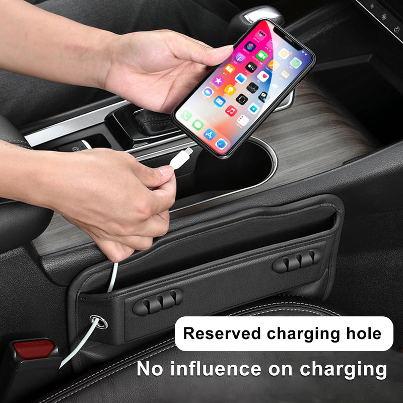 leather car seat gap organizer, view 8 - MRSLM