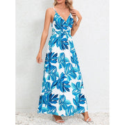 backless floral suspender dress, view 2 - MRSLM