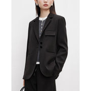 petite black suit jacket, view 2 - MRSLM