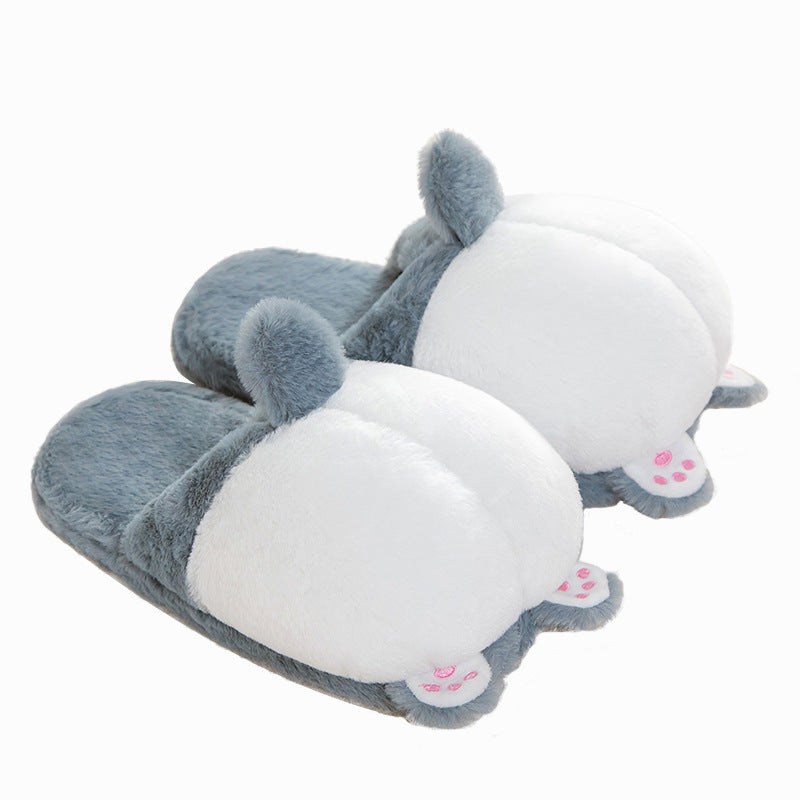 cute animal plush indoor slippers, view 6 - MRSLM