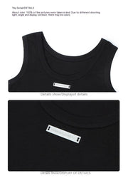 women's cotton short strap vest, view 10 - MRSLM