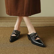 leather slingback mules, view 25 - MRSLM