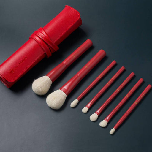 7-piece red makeup brush set - MRSLM
