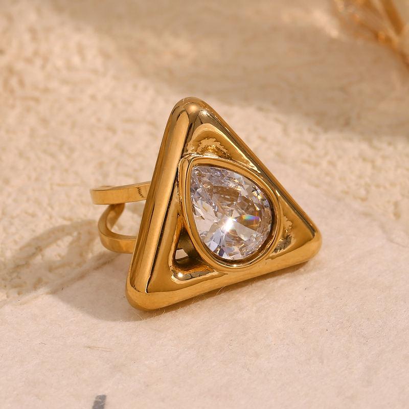 Triangle rhinestone ring - MRSLM
