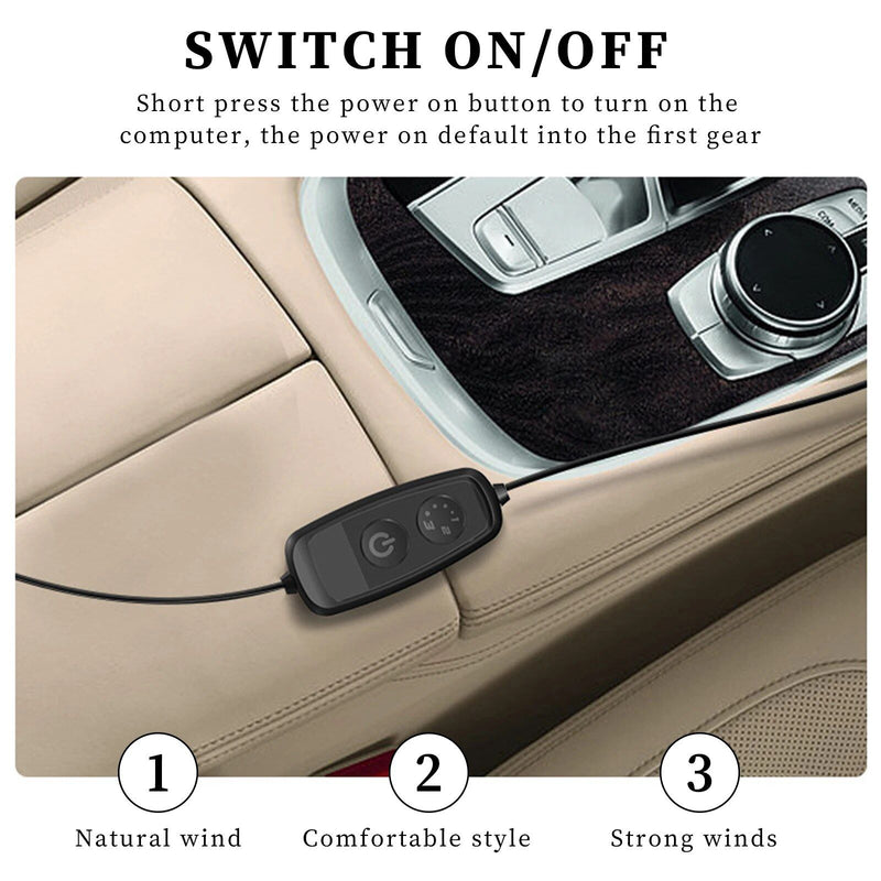 3-speed car headrest cooling fan, view 10 - MRSLM