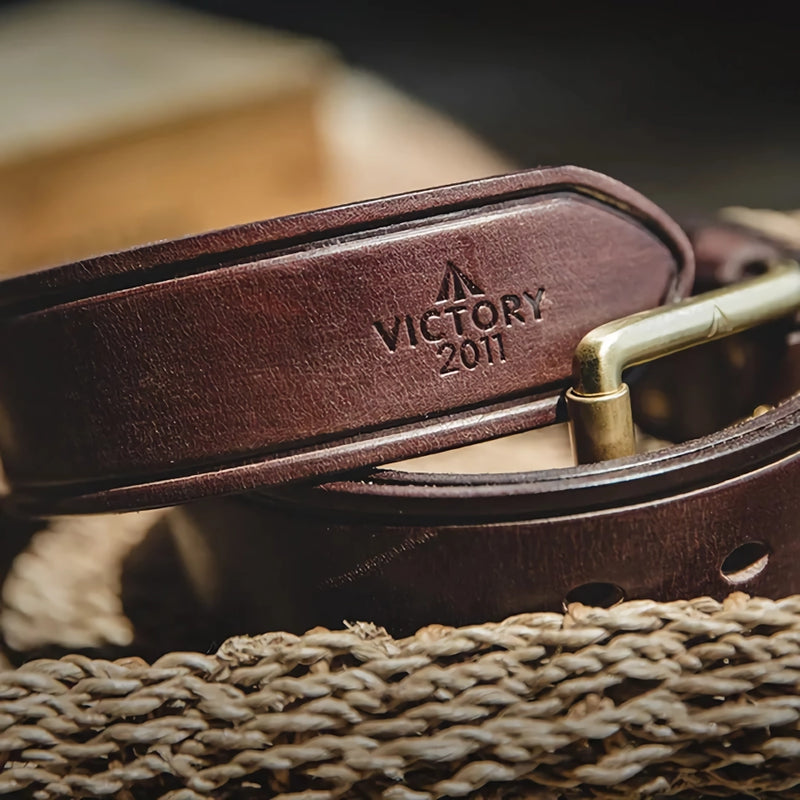 genuine leather pin buckle belt for men, view 6 - MRSLM