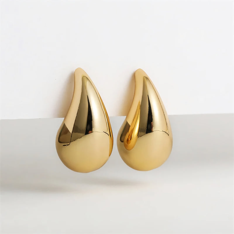 chunky vintage teardrop earrings, view 3 - MRSLM