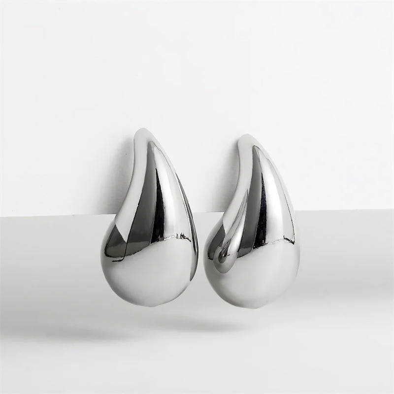 chunky vintage teardrop earrings, view 2 - MRSLM