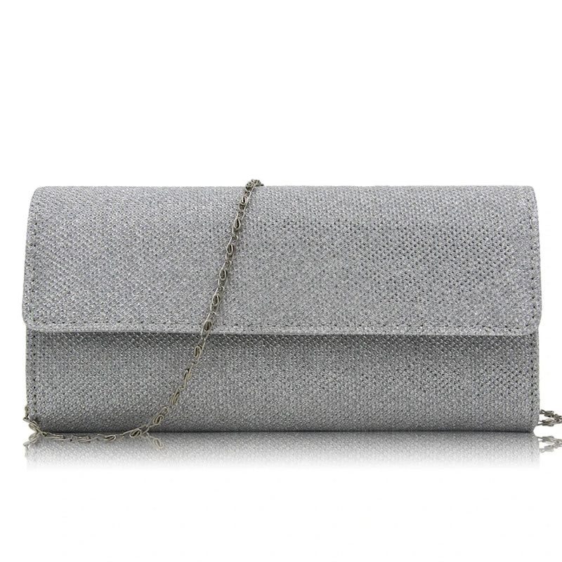 shiny chain crossbody clutch, view 5 - MRSLM