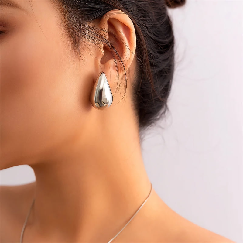 chunky vintage teardrop earrings, view 8 - MRSLM