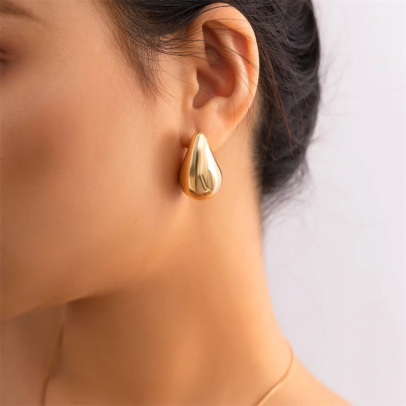 chunky vintage teardrop earrings, view 7 - MRSLM