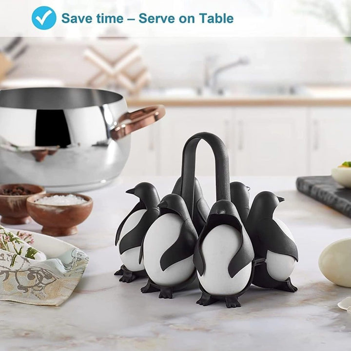 Charming Penguin-Shaped Multifunctional Egg Cooker and Storage Rack