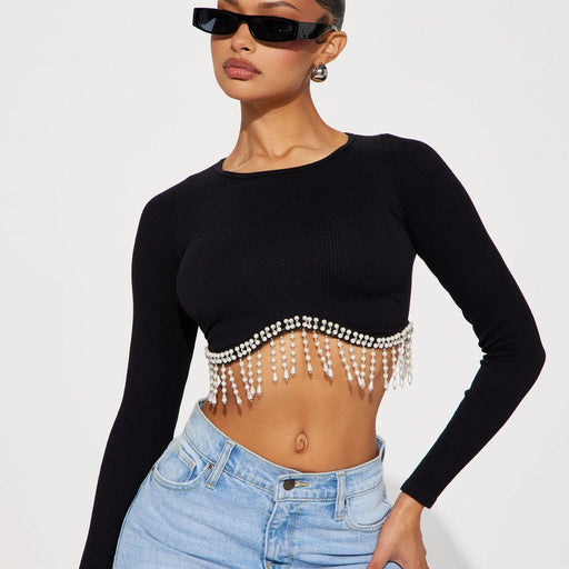 Slim fit O-neck long sleeve pullover, view 2 - MRSLM