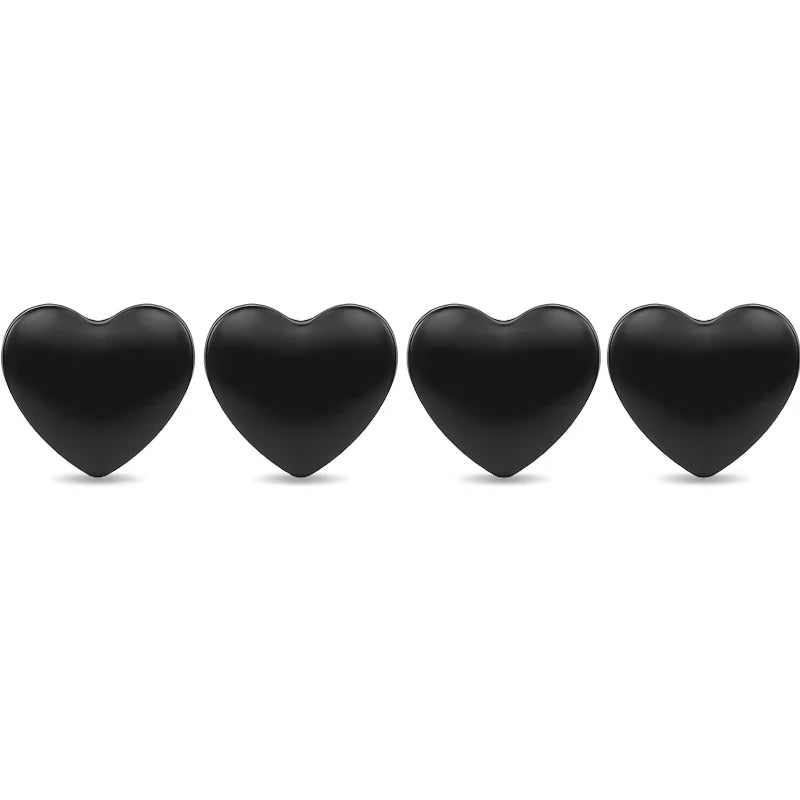heart shaped 3d metal decal, view 2 - MRSLM