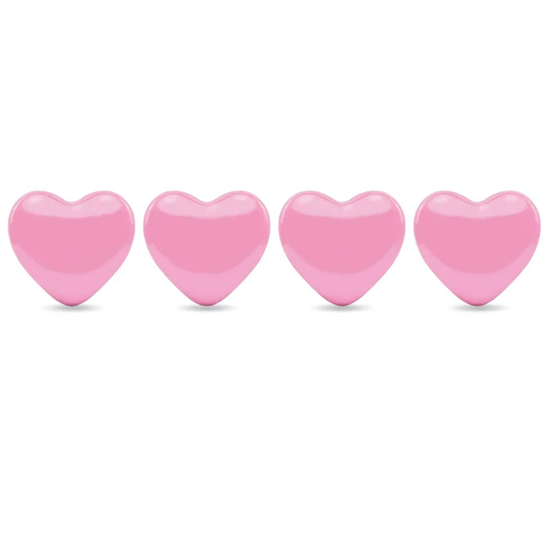 heart shaped 3d metal decal, view 3 - MRSLM