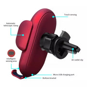 Universal wireless car charger air outlet mount, view 11 - MRSLM