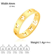 hollow butterfly ring, view 2 - MRSLM
