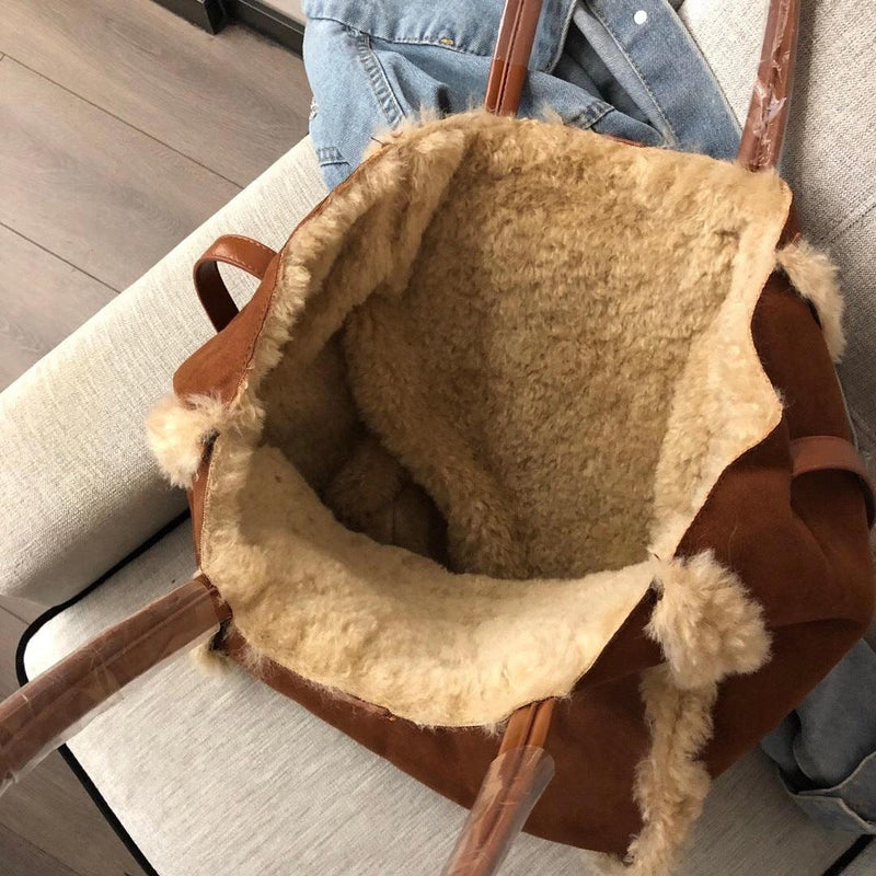 plush dumpling shoulder bag, view 3 - MRSLM
