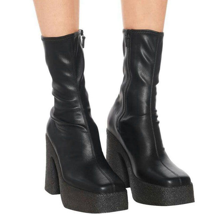 British Style Thin Knight Boots High-heeled Plus Size Long Boots - MRSLM