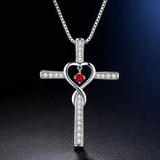 gold-plated zircon pendant necklace, view 9 - MRSLM