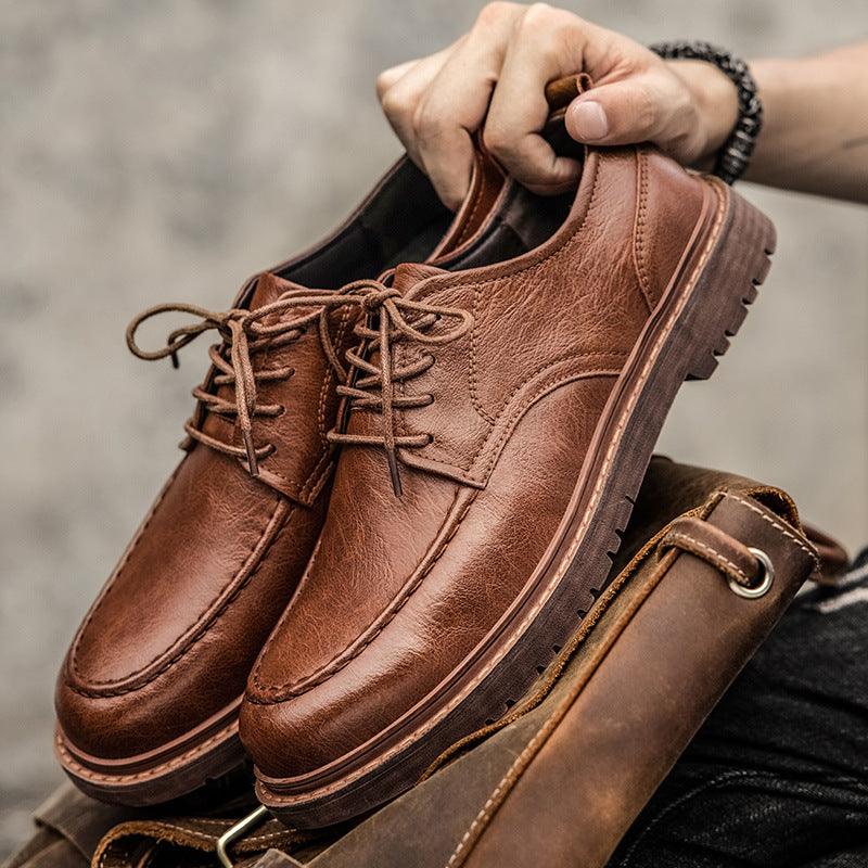 Men's lace-up cowhide business shoes, view 2 - MRSLM