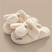 rabbit plush indoor slippers, view 5 - MRSLM