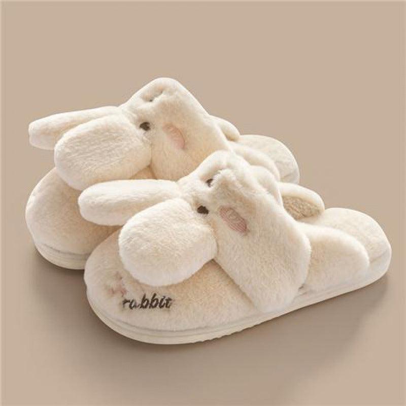rabbit plush indoor slippers, view 5 - MRSLM