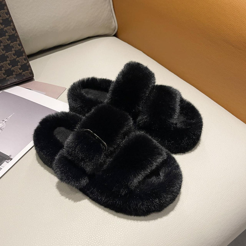 Women's thick-soled plush slippers, view 6 - MRSLM