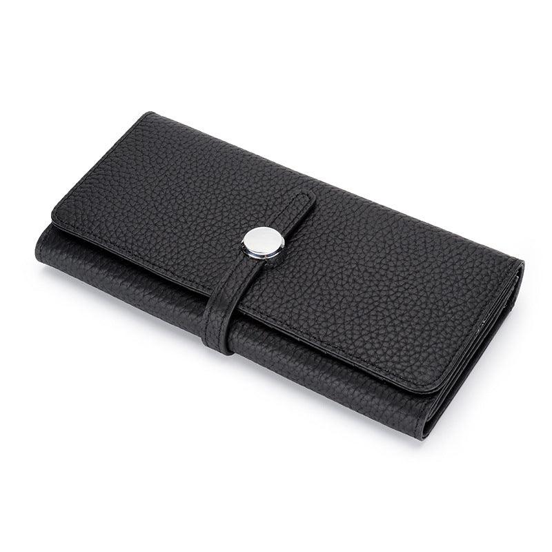 Women's long folding leather wallet, view 6 - MRSLM