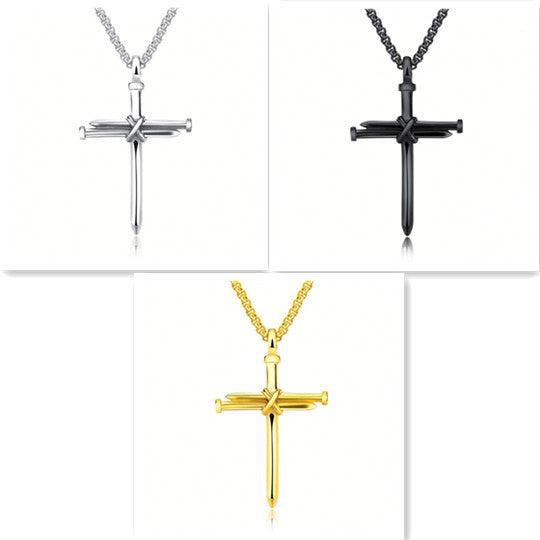 Stainless steel nail necklace, view 3 - MRSLM