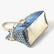 rhinestone denim shoulder messenger bag, view 5 - MRSLM