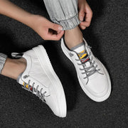 men's all-match leather low-top sneakers, view 5 - MRSLM