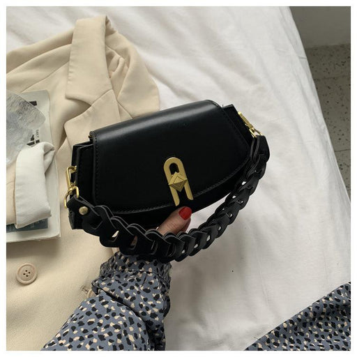 Woven PU dumpling shoulder bag - MRSLM